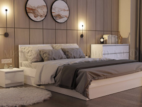 Кровать 1400 Челси Белый глянец в Арамиле - aramil.magazinmebel.ru | фото - изображение 2