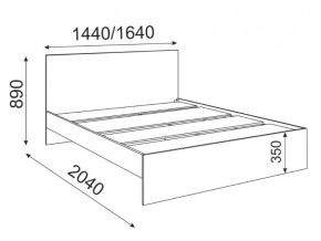 Кровать 1400 Осло модуль 4 с ящиками Дуб золото в Арамиле - aramil.magazinmebel.ru | фото - изображение 2