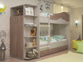 Кровать 2-х ярусная Мая с ящиками и шкафом на латофлексах шимо в Арамиле - aramil.magazinmebel.ru | фото