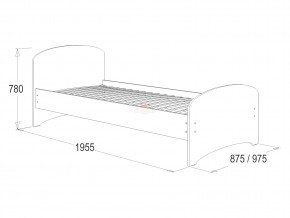 Кровать-4 одинарная 900*1900 млечный дуб в Арамиле - aramil.magazinmebel.ru | фото - изображение 2