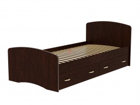 Кровать-6 одинарная с 2-мя ящиками 800*2000 венге в Арамиле - aramil.magazinmebel.ru | фото