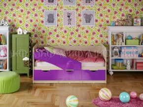 Кровать Бабочки 1600 Фиолетовый металлик в Арамиле - aramil.magazinmebel.ru | фото - изображение 1