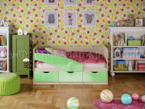 Кровать Бабочки 1800 Салатовый металлик в Арамиле - aramil.magazinmebel.ru | фото