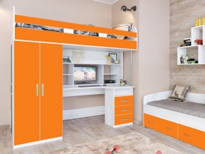 Кровать чердак Аракс винтерберг-оранжевый в Арамиле - aramil.magazinmebel.ru | фото
