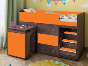 Кровать чердак Малыш 70х160 бодега-оранжевый в Арамиле - aramil.magazinmebel.ru | фото