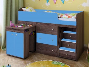 Кровать чердак Малыш 80х180 бодега-голубой в Арамиле - aramil.magazinmebel.ru | фото