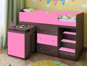Кровать чердак Малыш 80х180 бодега-розовый в Арамиле - aramil.magazinmebel.ru | фото