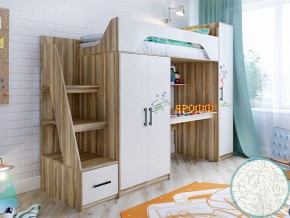 Кровать чердак Тея с пеналом с фасадом для рисования феритейл в Арамиле - aramil.magazinmebel.ru | фото