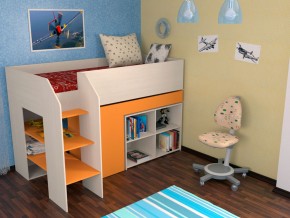 Кровать чердак Теремок 2 Оранжевый в Арамиле - aramil.magazinmebel.ru | фото - изображение 1