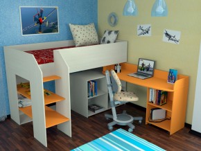 Кровать чердак Теремок 2 Оранжевый в Арамиле - aramil.magazinmebel.ru | фото - изображение 2