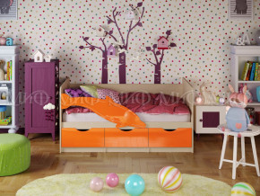 Кровать Дельфин-1 1600 Оранжевый металлик в Арамиле - aramil.magazinmebel.ru | фото
