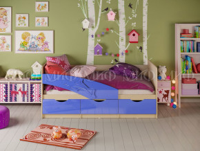Кровать Дельфин 1600 Синий металлик в Арамиле - aramil.magazinmebel.ru | фото