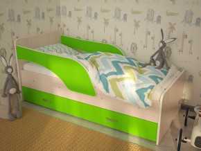 Кровать детская Максимка млечный дуб-лайм в Арамиле - aramil.magazinmebel.ru | фото