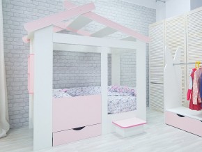 Кровать детская Теремок без ящика розовая в Арамиле - aramil.magazinmebel.ru | фото - изображение 2