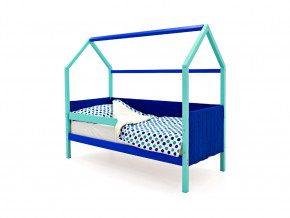 Кровать-домик мягкий Svogen с бортиком мятно-синий в Арамиле - aramil.magazinmebel.ru | фото - изображение 1