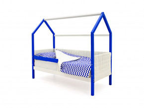 Кровать-домик мягкий Svogen с бортиком сине-белый в Арамиле - aramil.magazinmebel.ru | фото - изображение 1