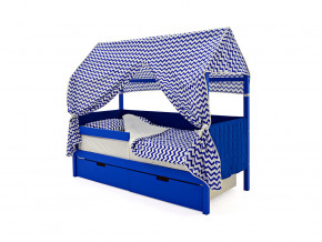 Кровать-домик мягкий Svogen с ящиками и бортиком синий в Арамиле - aramil.magazinmebel.ru | фото - изображение 3