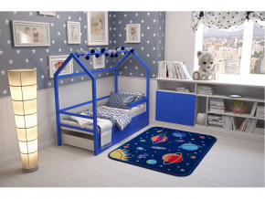 Кровать-домик Svogen с ящиками и бортиком синий в Арамиле - aramil.magazinmebel.ru | фото - изображение 3