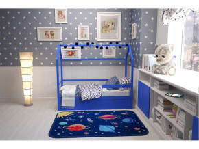 Кровать-домик Svogen с ящиками и бортиком синий в Арамиле - aramil.magazinmebel.ru | фото - изображение 4