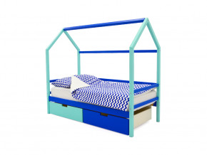 Кровать-домик Svogen с ящиками мятно-синий в Арамиле - aramil.magazinmebel.ru | фото - изображение 1