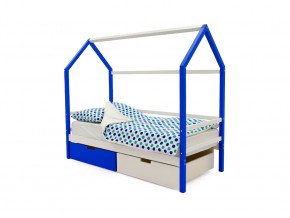 Кровать-домик Svogen с ящиками сине-белый в Арамиле - aramil.magazinmebel.ru | фото