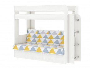 Кровать двухъярусная Карамель 75 бодега светлый-желтые треугольники в Арамиле - aramil.magazinmebel.ru | фото - изображение 1