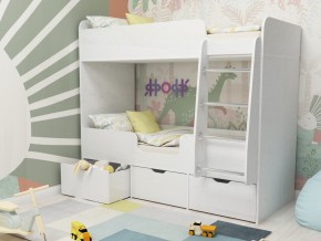 Кровать двухъярусная Малыш двойняшка белый в Арамиле - aramil.magazinmebel.ru | фото
