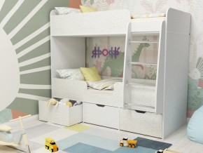 Кровать двухъярусная Малыш двойняшка белый феритейл в Арамиле - aramil.magazinmebel.ru | фото