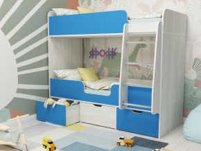 Кровать двухъярусная Малыш двойняшка винтерберг-голубой в Арамиле - aramil.magazinmebel.ru | фото