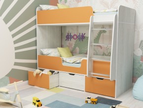 Кровать двухъярусная Малыш двойняшка винтерберг-оранжевый в Арамиле - aramil.magazinmebel.ru | фото