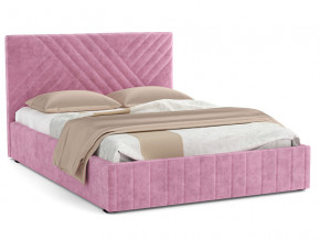 Кровать Гамма 1400 с основанием велюр тенерифе розовый в Арамиле - aramil.magazinmebel.ru | фото - изображение 1