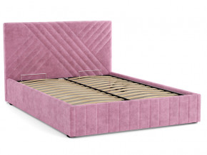 Кровать Гамма 1400 с основанием велюр тенерифе розовый в Арамиле - aramil.magazinmebel.ru | фото - изображение 2