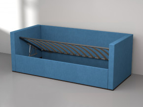 Кровать мягкая с подъёмным механизмом арт. 030 синий в Арамиле - aramil.magazinmebel.ru | фото - изображение 2
