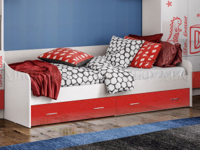 Кровать с ящиками Вега Алфавит Красный в Арамиле - aramil.magazinmebel.ru | фото
