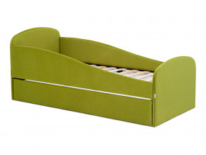 Кровать с ящиком Letmo оливковый (велюр) в Арамиле - aramil.magazinmebel.ru | фото