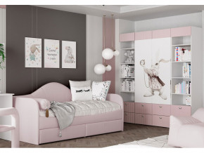 Кровать с мягкой обивкой Алиса ПМ-332.18 велюр розовый в Арамиле - aramil.magazinmebel.ru | фото - изображение 3