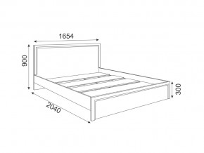 Кровать с настилом Беатрис модуль 6 Орех гепланкт в Арамиле - aramil.magazinmebel.ru | фото - изображение 2