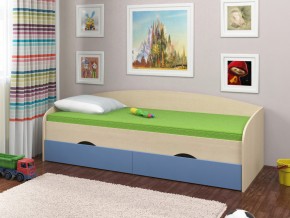 Кровать Соня 2 дуб молочный-голубой в Арамиле - aramil.magazinmebel.ru | фото