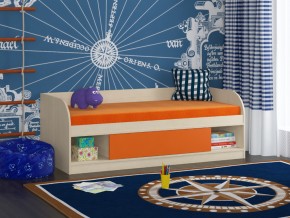 Кровать Соня 4 дуб молочный-оранжевый в Арамиле - aramil.magazinmebel.ru | фото