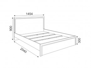 Кровать стандарт с настилом 1400 Беатрис модуль 16 Дуб млечный в Арамиле - aramil.magazinmebel.ru | фото - изображение 2