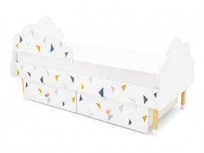 Кровать Stumpa Облако бортик и ящики рисунок Треугольники желтый, синий в Арамиле - aramil.magazinmebel.ru | фото - изображение 7