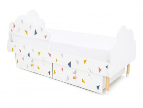 Кровать Stumpa Облако бортик, ящики Треугольники желтый,синий,розовый в Арамиле - aramil.magazinmebel.ru | фото - изображение 7
