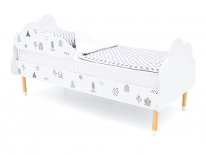 Кровать Stumpa Облако с бортиком рисунок Домики в Арамиле - aramil.magazinmebel.ru | фото