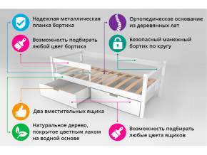 Кровать-тахта Svogen с ящиками и бортиком белый в Арамиле - aramil.magazinmebel.ru | фото - изображение 4