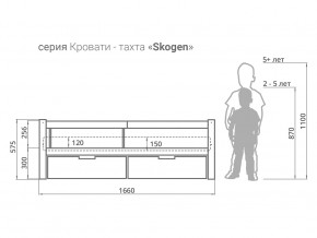 Кровать-тахта Svogen с ящиками и бортиком дерево в Арамиле - aramil.magazinmebel.ru | фото - изображение 3