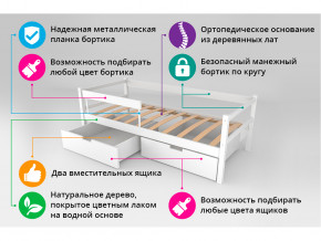 Кровать-тахта Svogen с ящиками и бортиком дерево в Арамиле - aramil.magazinmebel.ru | фото - изображение 4