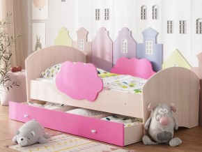 Кровать Тучка с ящиком дуб-розовый в Арамиле - aramil.magazinmebel.ru | фото