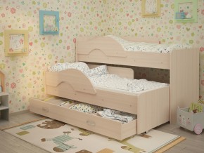 Кровать выкатная Радуга с ящиком 80х160 млечный дуб в Арамиле - aramil.magazinmebel.ru | фото - изображение 1