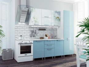 Кухня 2100 Бьянка голубые блестки в Арамиле - aramil.magazinmebel.ru | фото
