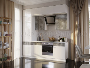 Кухонный гарнитур Оливия 2400 Белый глянец холодный/Мрамор золото в Арамиле - aramil.magazinmebel.ru | фото - изображение 1